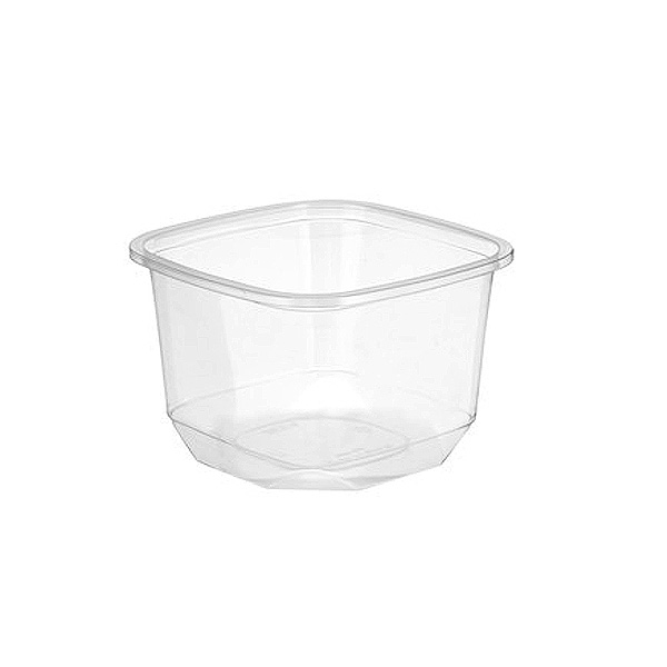 Deli Container Square PET (473ml/16oz) Clear - 500x Per Case