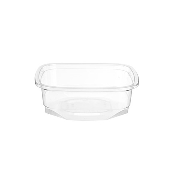 Deli Container Square PET (237ml/8oz) Clear - 500x Per Case