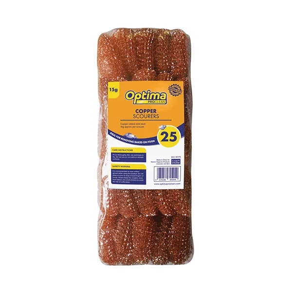 Optima Proclean Copper Scourers  - 25x Per Pack