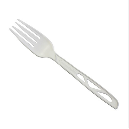 White Compostable Fork - 100x Per Pack
