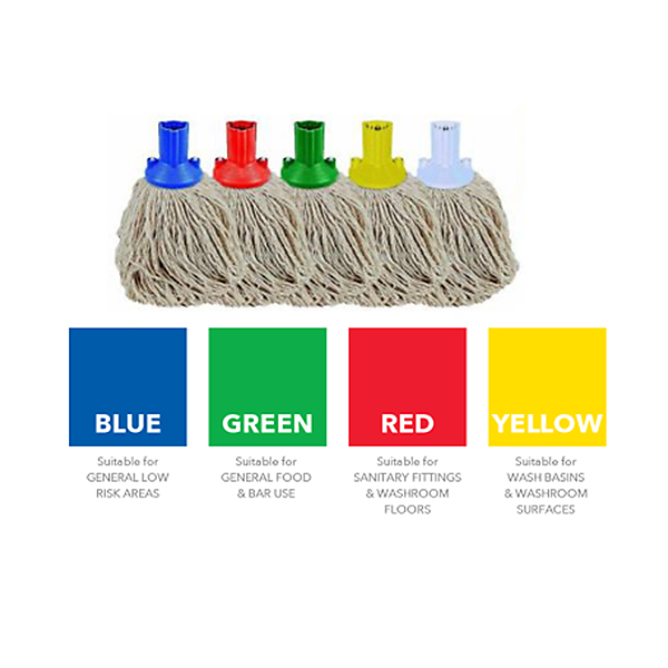 Socket Mop Head - Premium Cotton Red 300gsm - 1x Per Pack