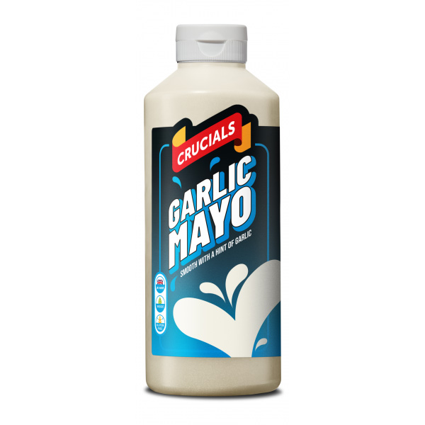 Crucials Garlic Mayo 1 Litre Squeezy Bottle - 1x Per Pack