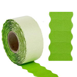 Price Labels Single Line - 26mm x 12mm Fluorescent Green - 10x Rolls