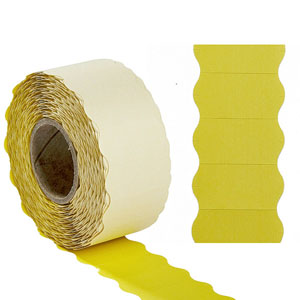 Price Labels Single Line - 26mm x 12mm Fluorescent Yellow - 10x Rolls