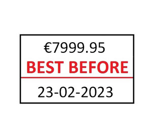 Price Labels Double Line - 26mm x 16mm Best/Before - 10 Rolls