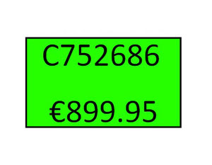 Price Labels Double Line - 26mm x 16mm Fluorescent Green -10 Rolls