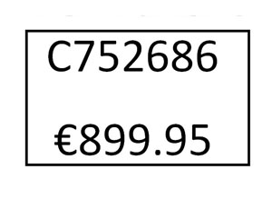 Price Labels Double Line - 26mm x 16mm Permanent White  -10x Rolls