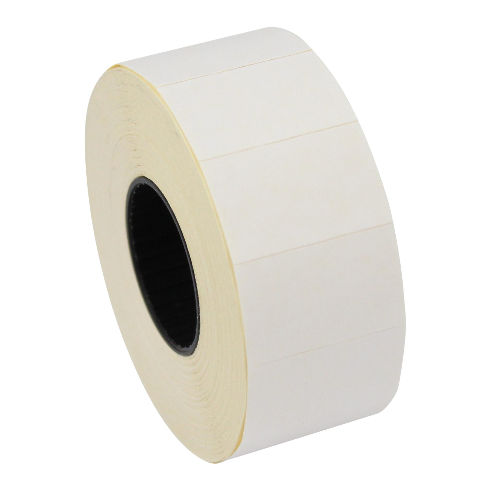 Price Gun Labels Double Line - 26mm x 16mm Permanent White  -10x Rolls