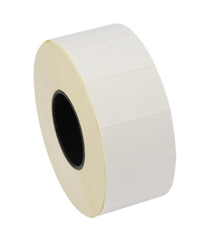 Price Gun Labels Double Line - 26mm x 16mm Peelable White - 10 Rolls