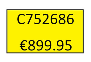 Price Gun Labels Double Line - 26mm x 16mm Fluorescent Yellow -  10 Rolls