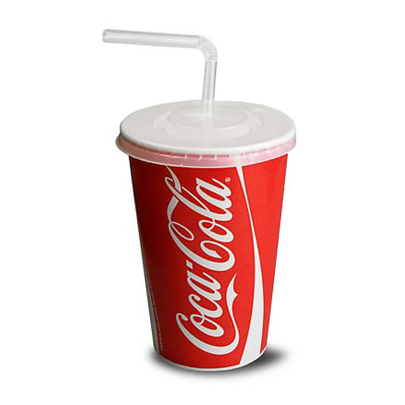 12oz 'Coke' Cold Drink Paper Cup - 100x Per Pack 12oz 'Coke' Cold Drink Paper Cup - 100x Per Pack
