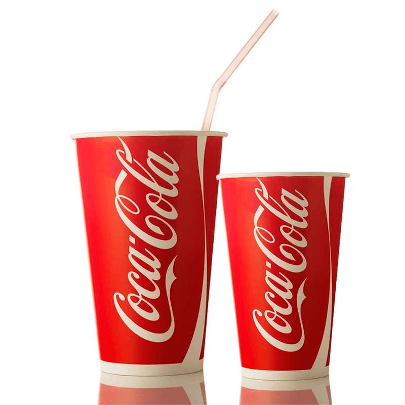 12oz 'Coke' Cold Drink Paper Cup - 100x Per Pack 12oz 'Coke' Cold Drink Paper Cup - 100x Per Pack
