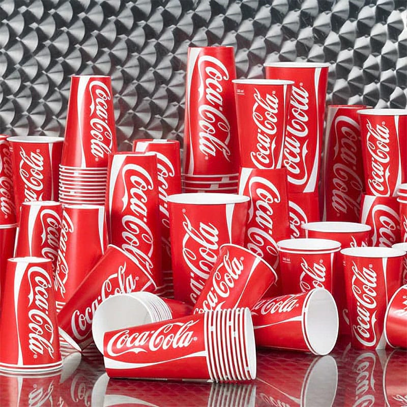 12oz 'Coke' Cold Drink Paper Cup - 100x Per Pack 12oz 'Coke' Cold Drink Paper Cup - 100x Per Pack