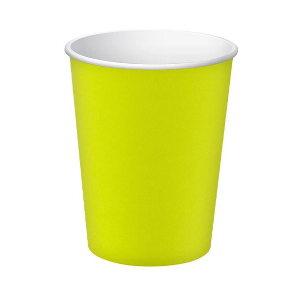 200ml Kiwi Green Paper Cups  - 15x Per Pack