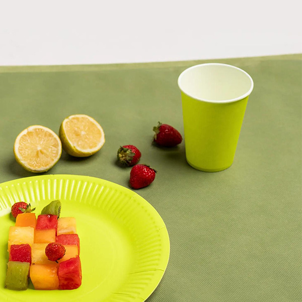 200ml Kiwi Green Paper Cups  - 15x Per Pack