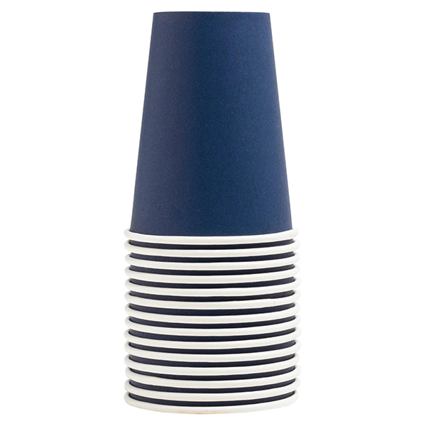 Party Paper Cups Navy Blue 200ml - 15x Per Pack