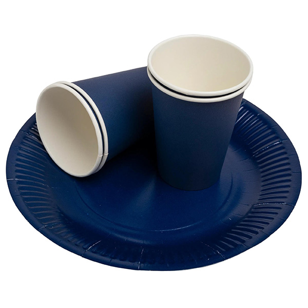 Party Paper Cups Navy Blue 200ml - 15x Per Pack