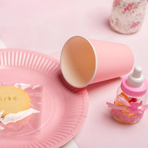 200ml Pink Paper Cups  - 15x Per Pack