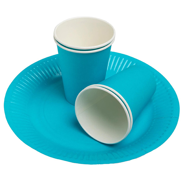 200ml Turquoise Paper Cups  - 15x Per Pack