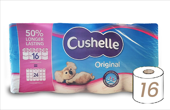 Cushelle Toilet Roll 270 Sheets Per Roll - 16x Per Pack