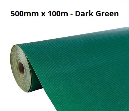 Paper Roll of Gift Wrap Kraft Green 100m (1 Unit)