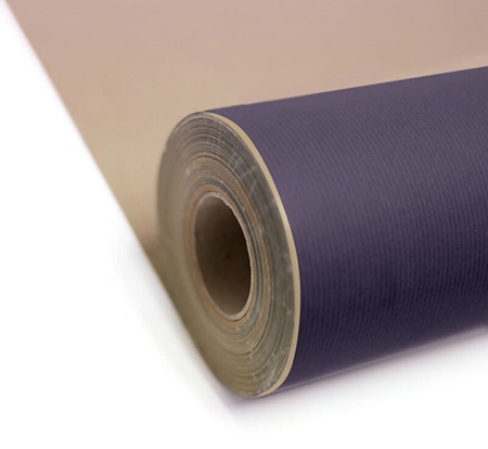 Dark Purple Pure Ribbed Kraft Rolls - 500mm x 100m 65gsm - 1x Roll Per Pack