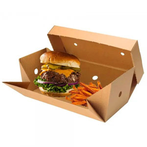 Burger Meal Box - Premium Corrugated - 100 Per Pack