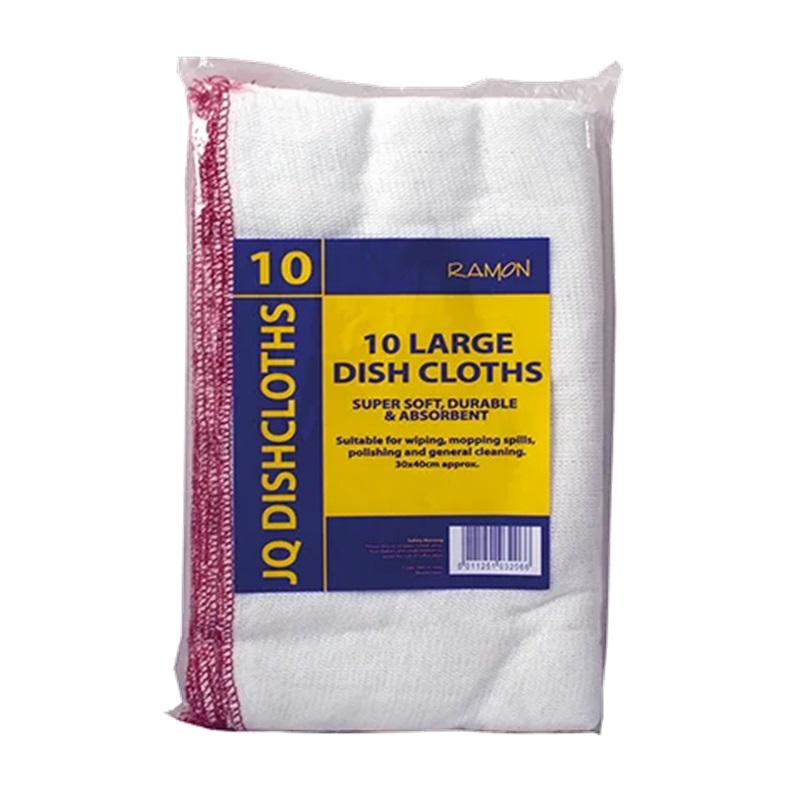 Red Dish Cloths 300 x 400mm - 10x Per Pack