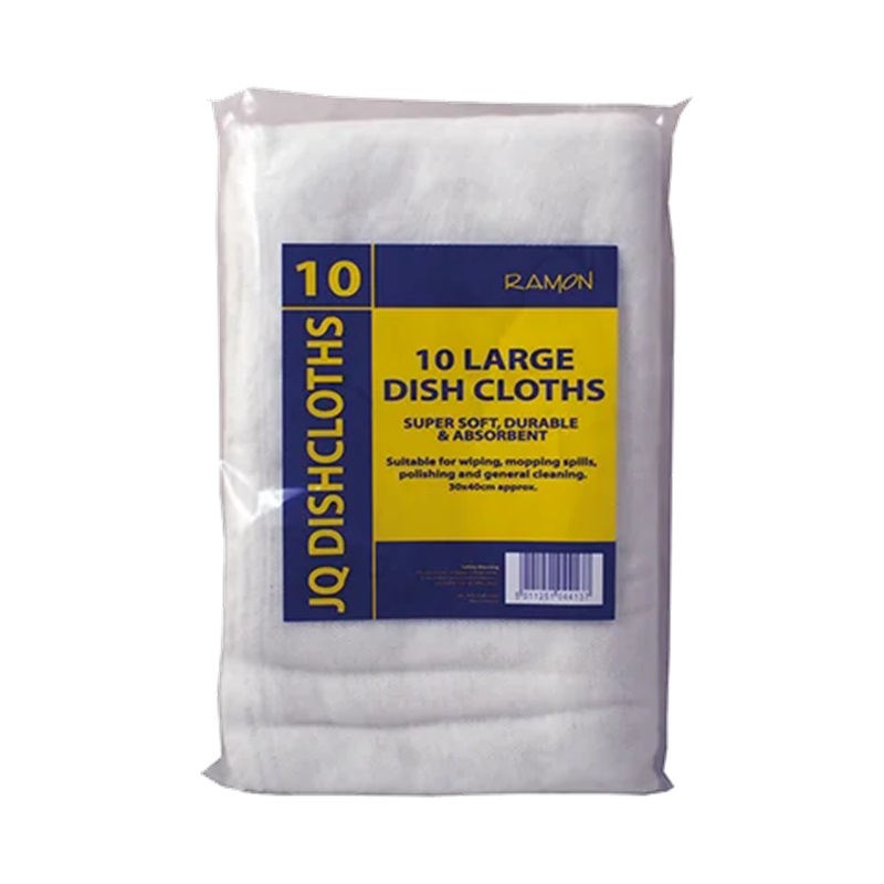 White Dish Cloths 300 x 400mm - 10 Per Pack