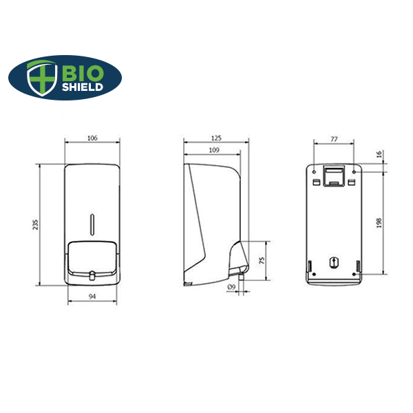 Bio Shield Foam Soap Dispenser White - 1x Per Pack