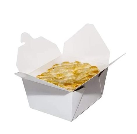 No.1 Multi-Food White Boxes - 760ml Lockable Lid - 50x Per Pack