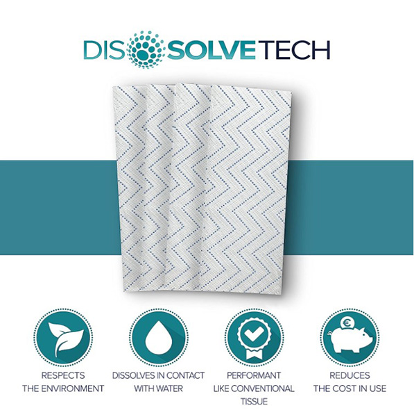 PaperNet 2Ply V-Fold Hand Towels with Dissolve Tech - 210 Sheets Pack x 15 Per Case
