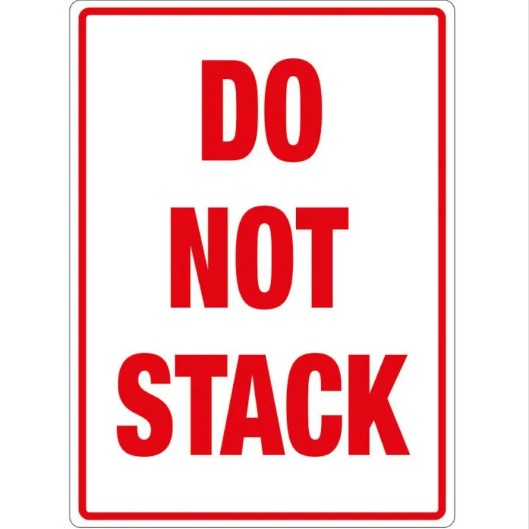 Do Not Stack - Symbol Labels - 108mm x 79mm - 500x Labels Per Roll