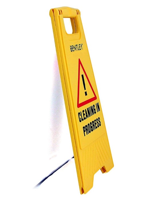 Dual Sided Folding Safety Sign - Caution Wet Floor - 1 Per Pack