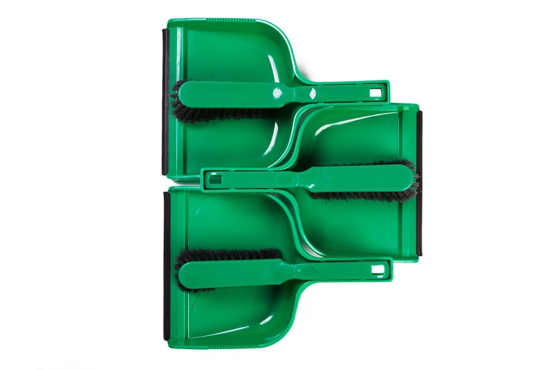 Dustpan and Stiff Brush Set Green - 1 Per Pack