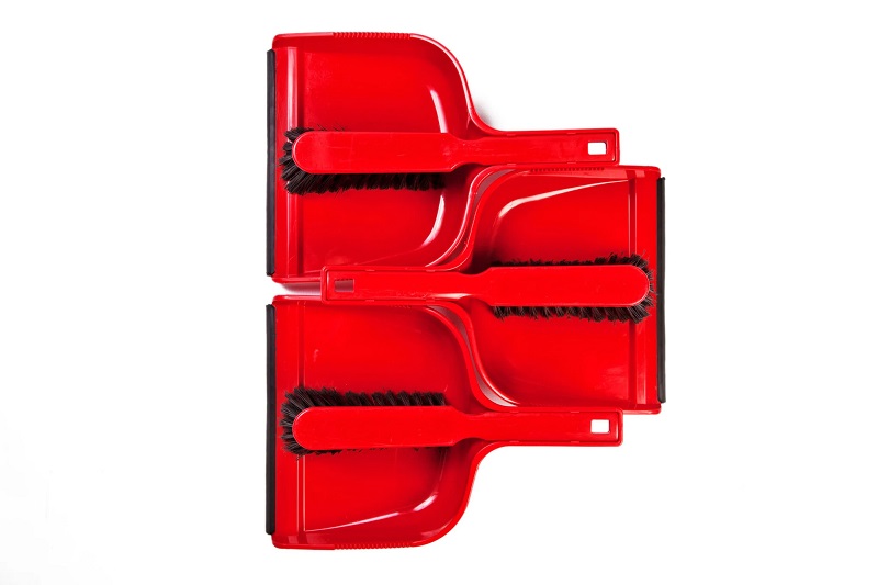 Dustpan and Stiff Brush Set Red - 1 Per pack