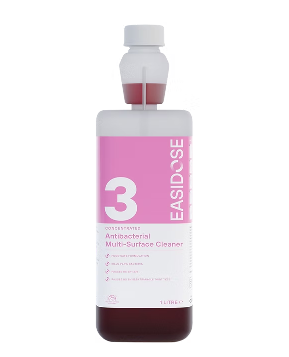 Easidose No. 3 Antibacterial Multi-Surface Cleaner - 1x Litre Concentrate Easidose No. 3 Antibacterial Multi-Surface Cleaner - 1x Litre Concentrate