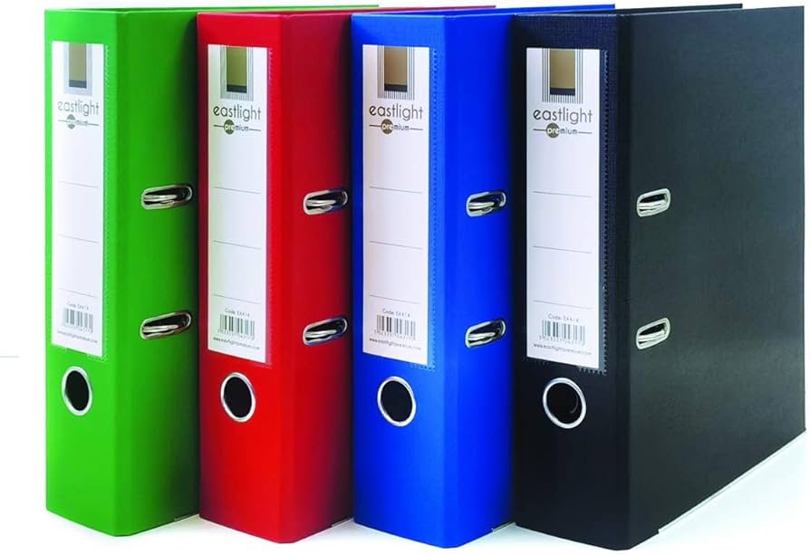 Lever Arch Folders A4 Assorted Colours - 10x Per Case