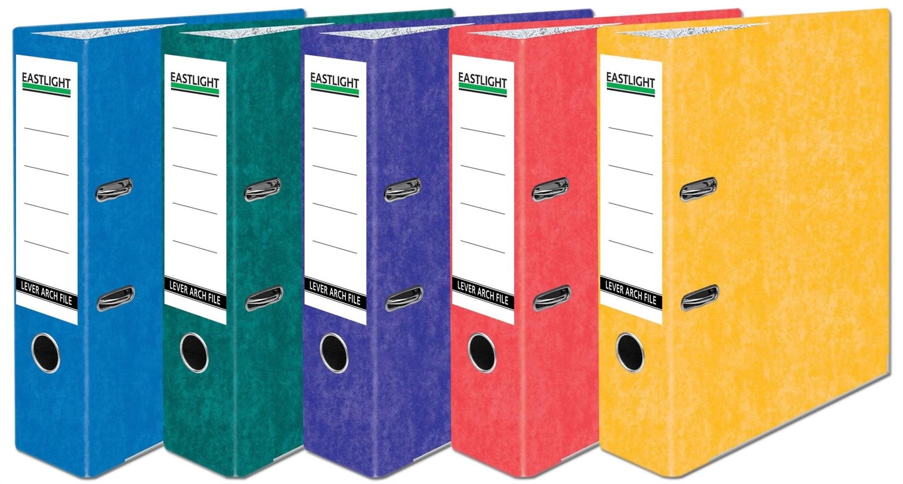 Lever Arch Folders A4 Assorted Colours - 10x Per Case