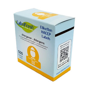Allergy Food Label Egg - 30mm x 30mm - 500 Labels Per Pack