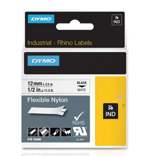 Dymo 18488 Rhino Nylon Tape 12mm x 3.5m - 1x Per Pack