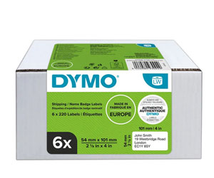 Dymo LabelWriter Shipping Labels 54mmx101mm - 6 Rolls Per Pack