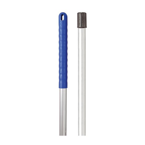 Socket Mop Handle Aluminum Blue - 1.4 Metre - Blue Grip