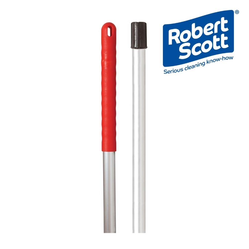 Socket Mop Handle Aluminum Red - 1.4 Metre - Red Grip