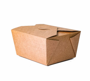 No.2 Multi-Food Kraft Boxes - 1500ml Lockable Lid - 50x Per Pack