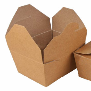 No.2 Multi-Food Kraft Boxes - 1500ml Lockable Lid - 50x Per Pack