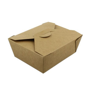 No.3 Multi-Food Kraft Boxes - 1800ml Lockable Lid - 40x Per Pack