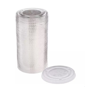 Juice Cup Flat Lids with Slot 12-16oz - 50x Per Pack