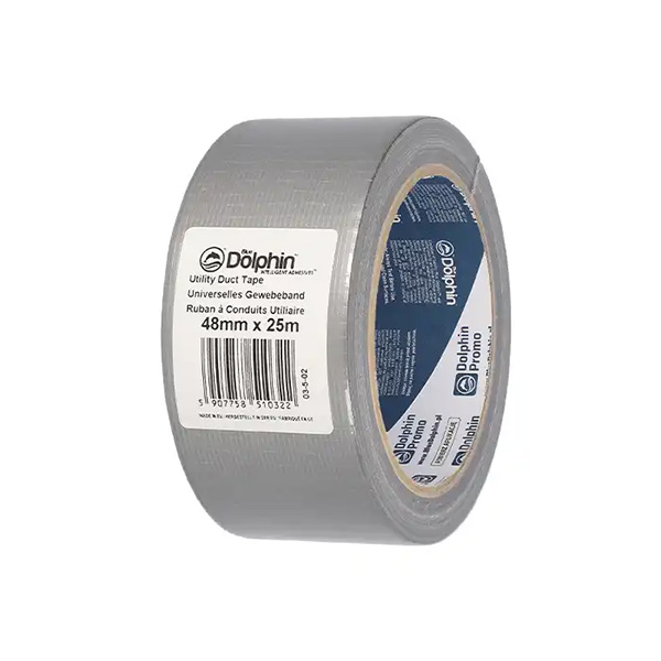 Blue Dolphin Multi Purpose Duct Tape Utility Grade Silver - 48mm x 25m - 1x Roll Per Pack