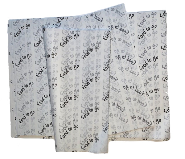 Greaseproof Sheets - Pre Printed (Food To Go) - 350mm x 450mm 960x Sheets Per Pack